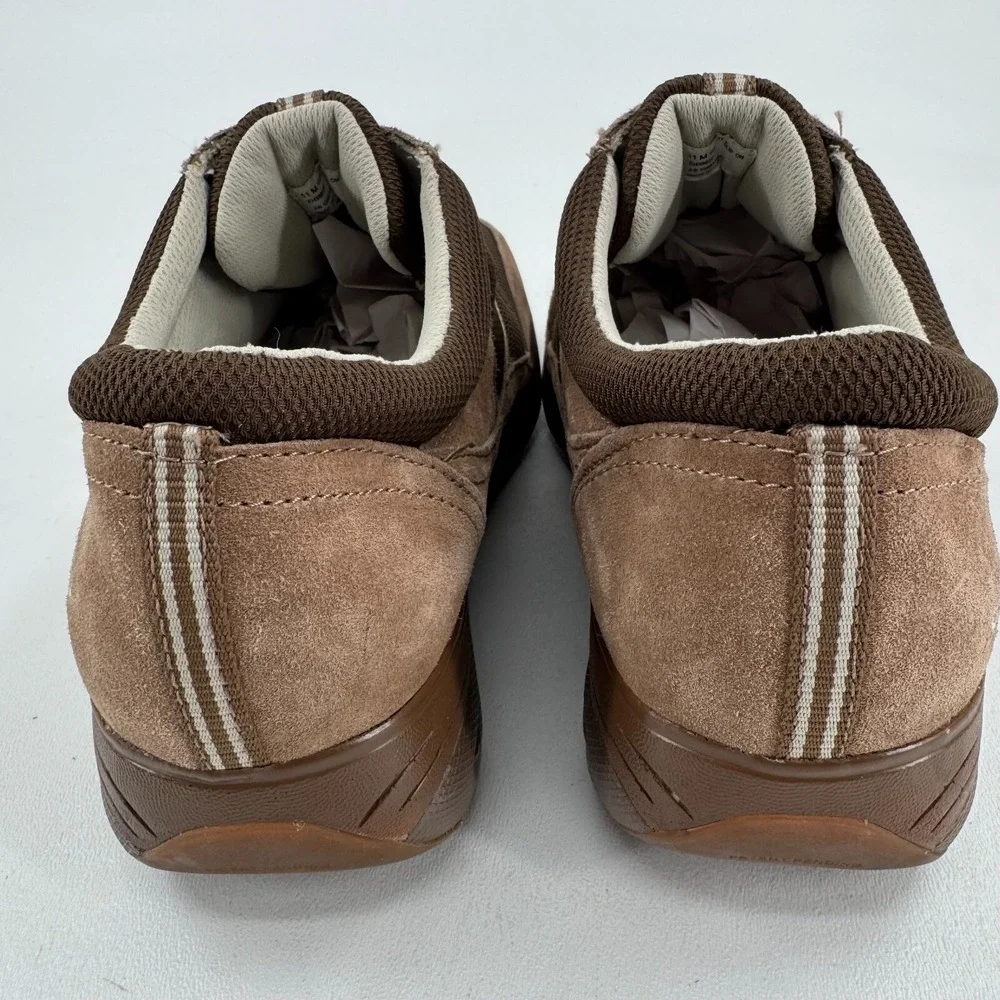 Get Fit by Grasshoppers Shoes WOMENS Brown Leather Slip On Sneakers SIZE 11